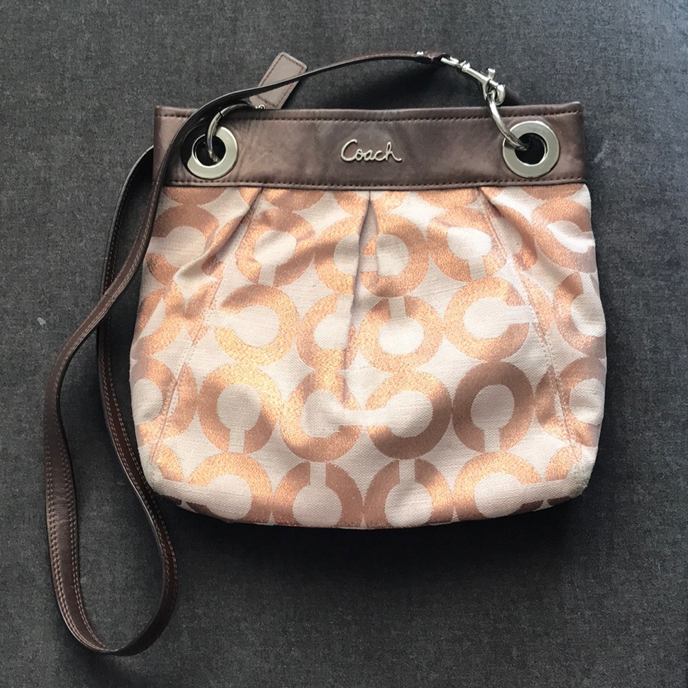 Coach rose gold crossbody